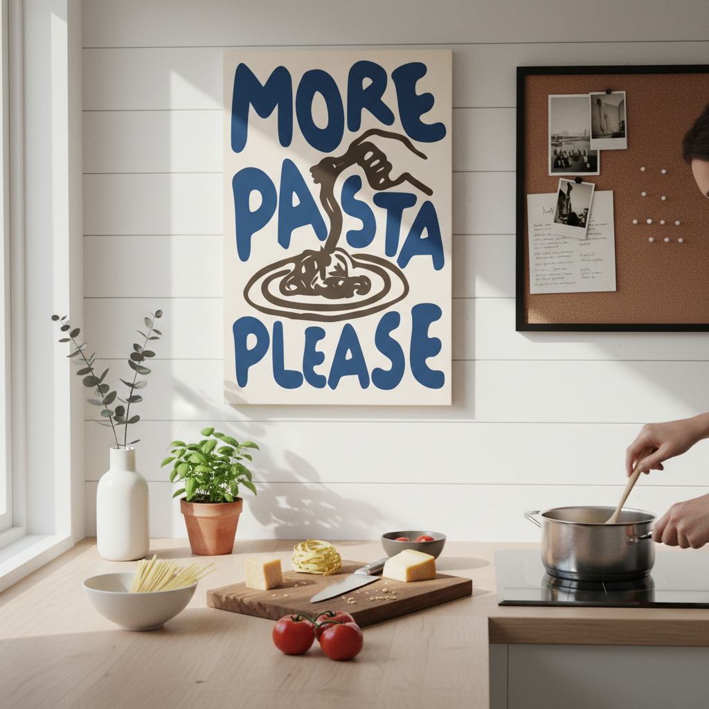 More Pasta Please Poster & Canvas